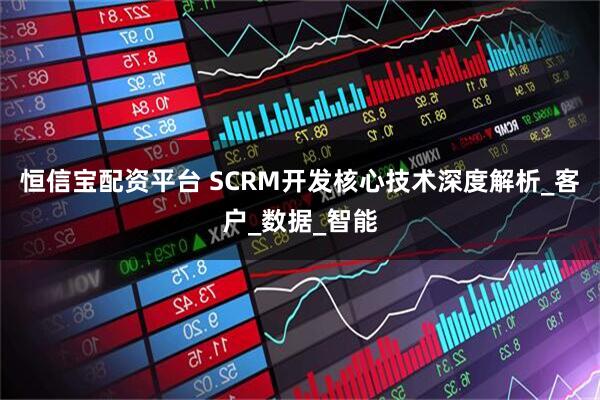 恒信宝配资平台 SCRM开发核心技术深度解析_客户_数据_智能